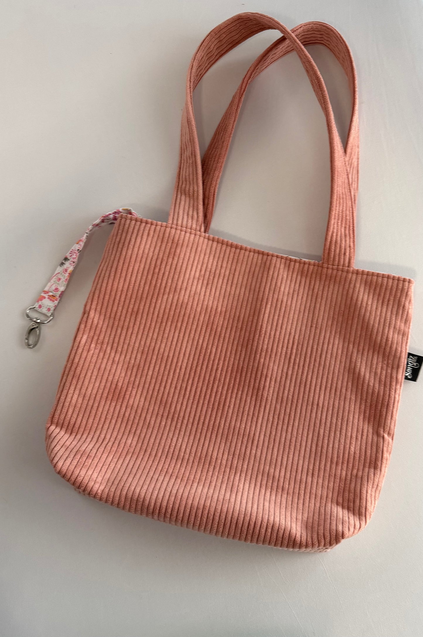 Gianna Tote Bag Set, Corduroy, RoseGold Small Handmade Bag