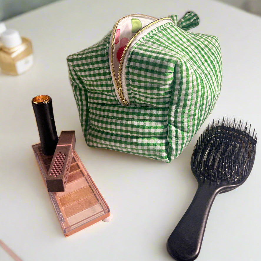 Travel Makeup Bag Quilted, Toiletries Case, teachers gift, moms gift, handmade bag, gift for her, Cotton Toiletry Case, makeup bag, cosmetic pouch, toiletry organizer, vanity bag
large cosmetic bag, makeup travel case, brush holder, flat iron case,
hair tool bag, heat resistant pouch