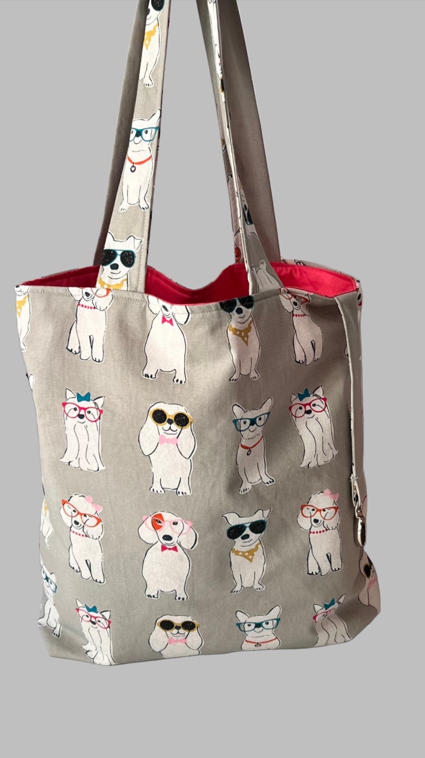 dog print tote bag, dog tote bag, dog print design