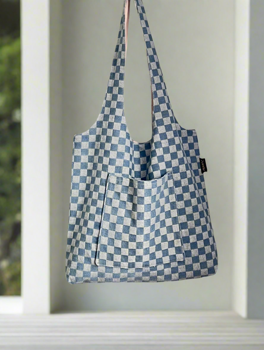stylish boho bag handbags handbag designer boho bag designer bags denim bag checkered bag boho shoulder bag boho purse boho handbag boho bag blue boho bag bag for women
