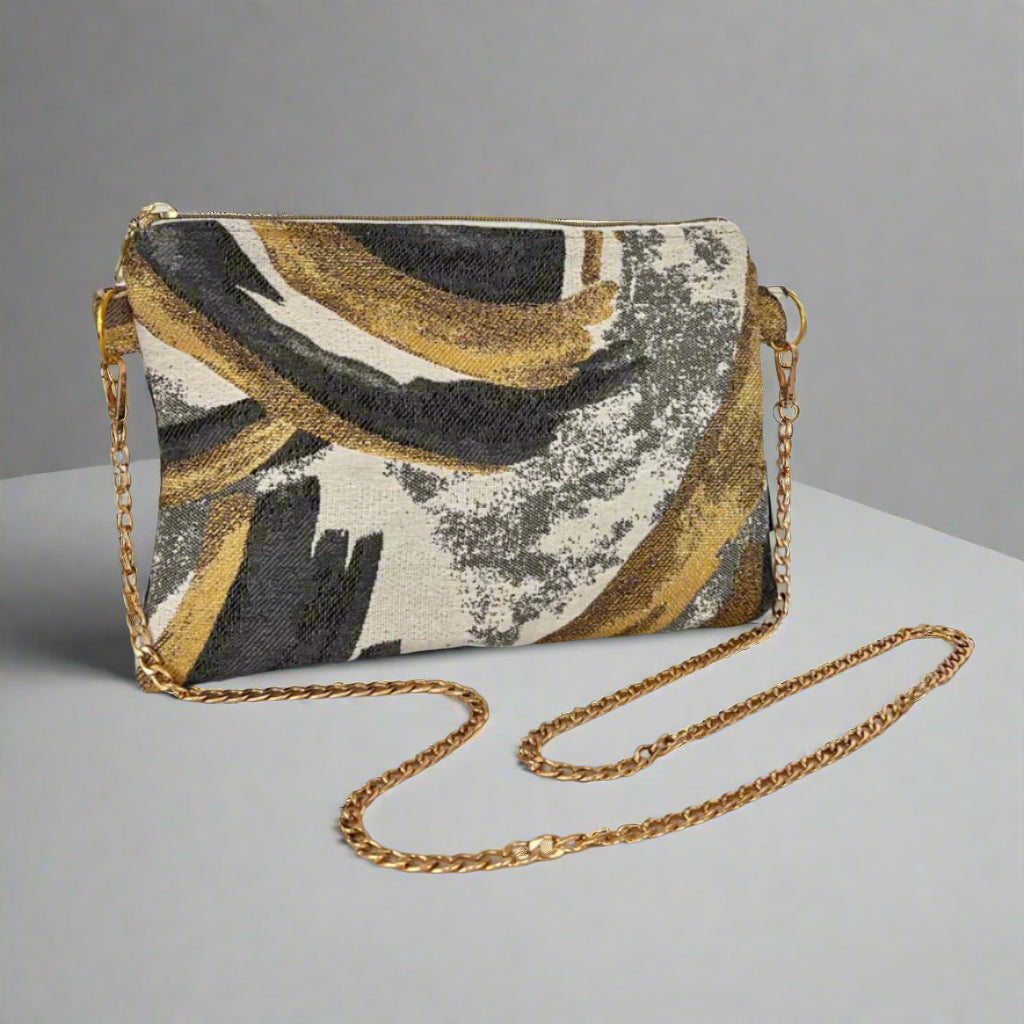 handmade bag gold clutch bag gold bag crossbody bag black handbag