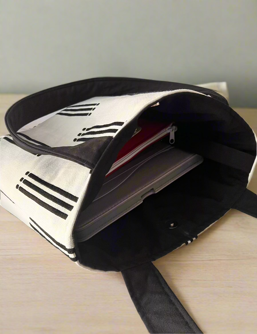 white handmade tote bag, Handmade Bag