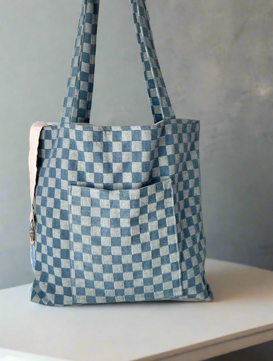 women bag Tote Bag handbags handbag designer boho bag designer bags denim bag checkered bag bag for women checkered tote bag shoulder bag Bags Lightweight Shoulder Bag Tote Handb