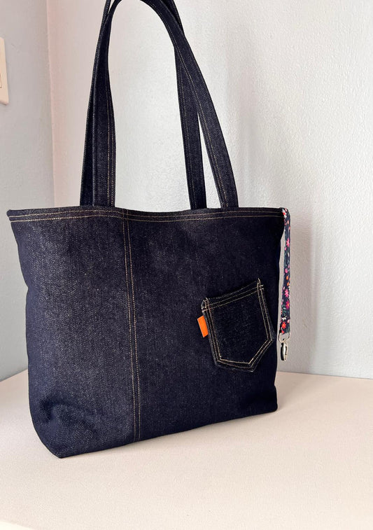 denim tote bag