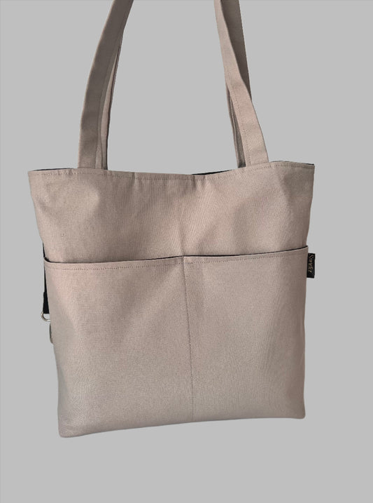 Tote Bag, Shoulder Bag, women bag, handmade bag, Canvas tote, Reusable tote, Eco-friendly tote, Cotton tote, Custom tote, Tote bag with pockets, Beach tote, small tote bag, Tote bag for work, Tote bag for school, Tote bag for groceries, Tote bag with long handles, gray tote bag