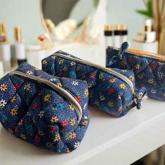 Makeup Bag, Quilted Bag, Handmade Makeup Bag, pouch bag