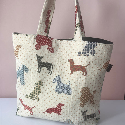 Everyday Dog Tote Bag, Spacious handmade Bag for Dog Lovers