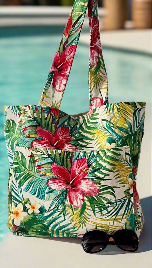 Beach Tote Bag, Handmade Tote Bag