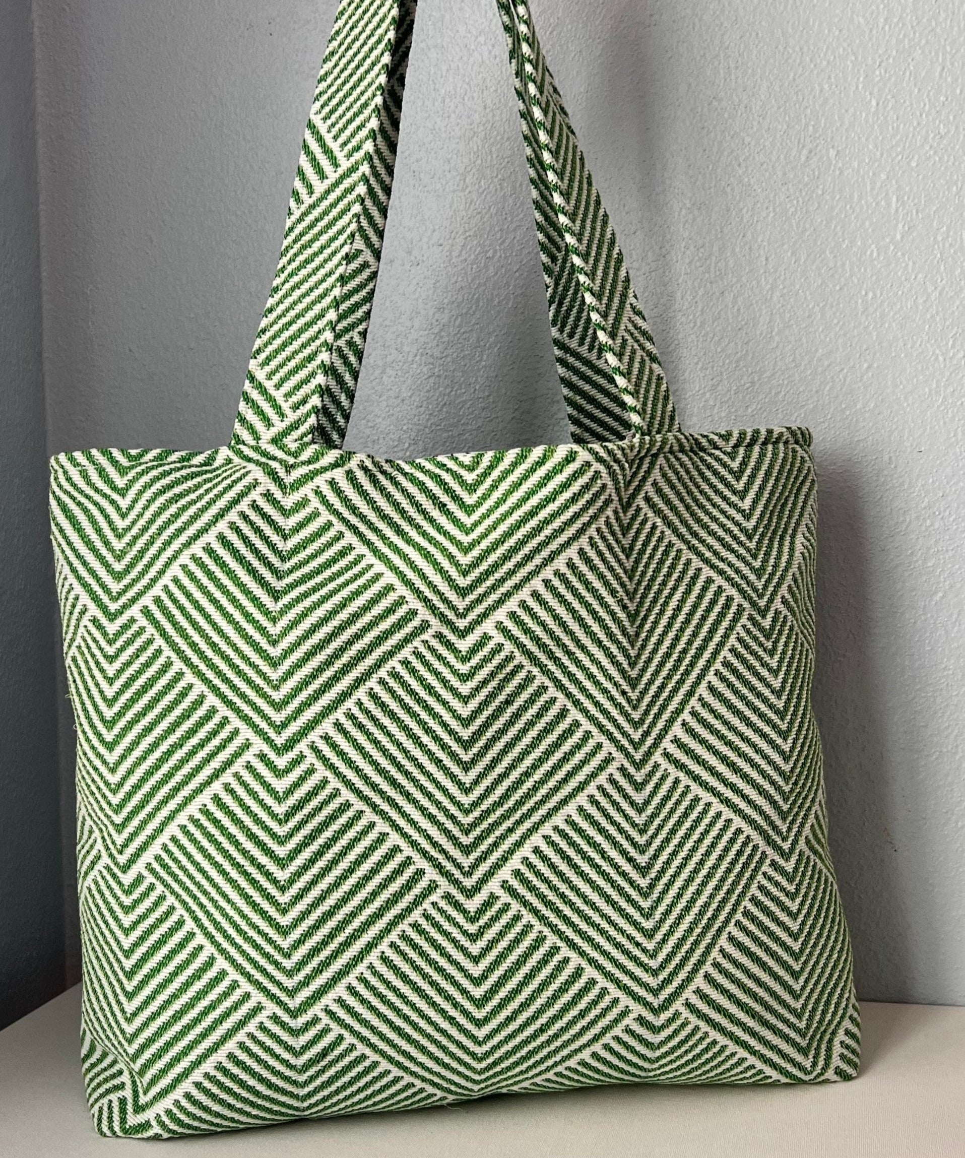 Green Handmade Tote Bag, Green Handbag, sandiz handmade