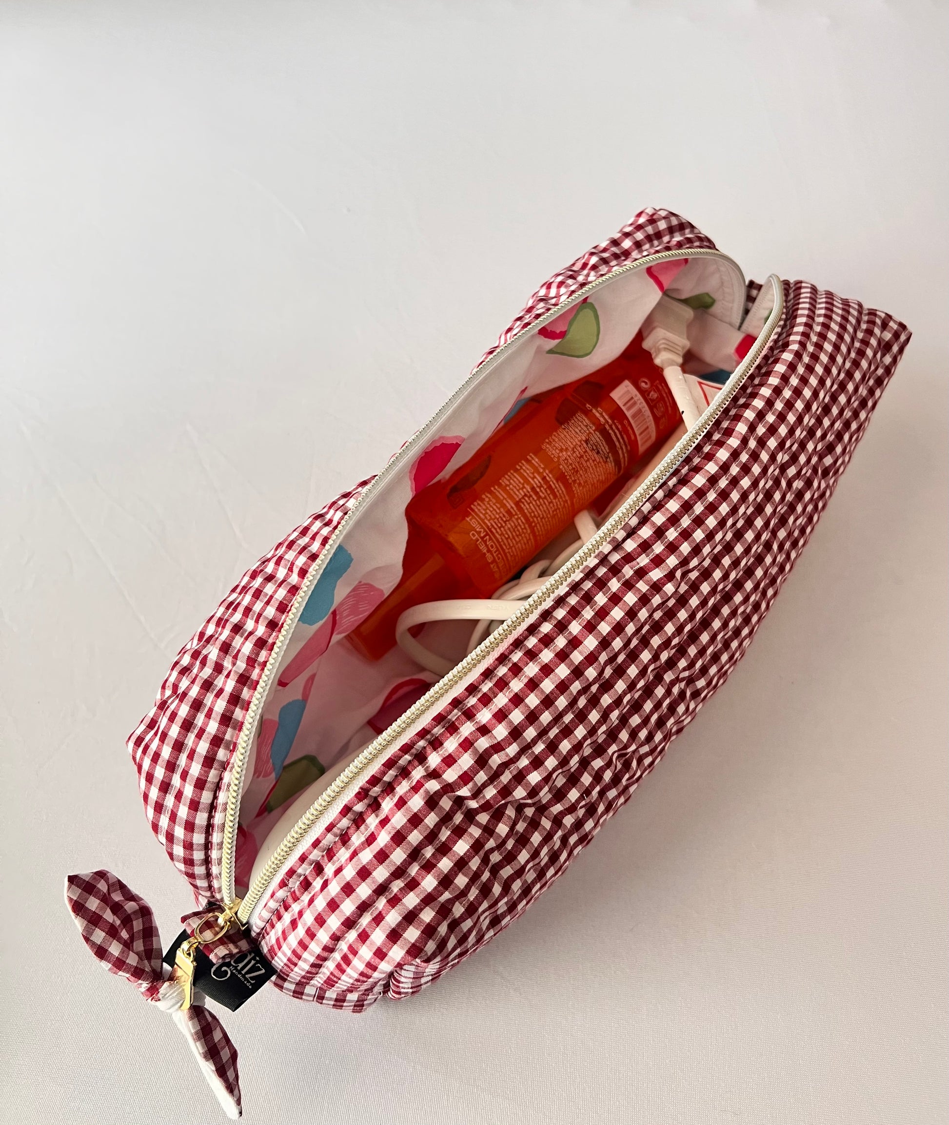 Handmade Hair Accessories Bag, Burgundy, Sandiz Handmade