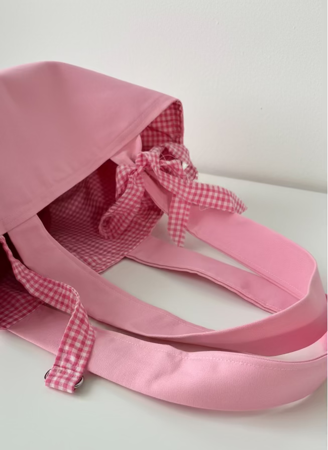 Doble Pink Tote bag, Handmade