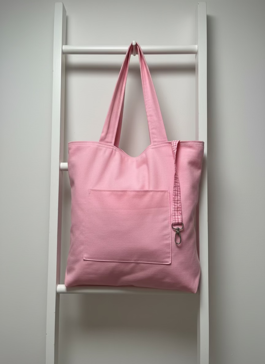 Doble Pink Tote bag, Handmade