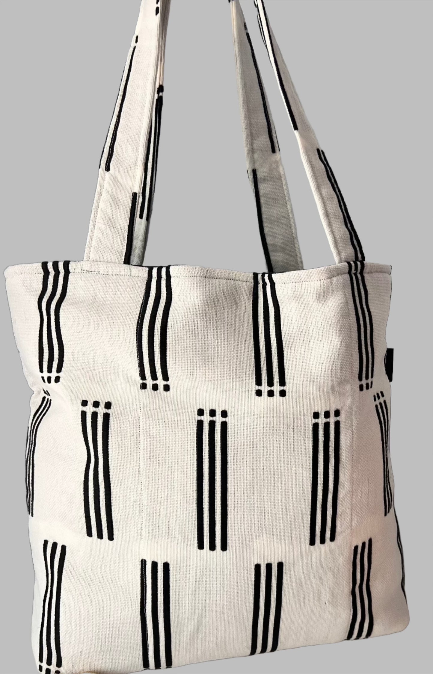 Black and White Handmade Tote Bag