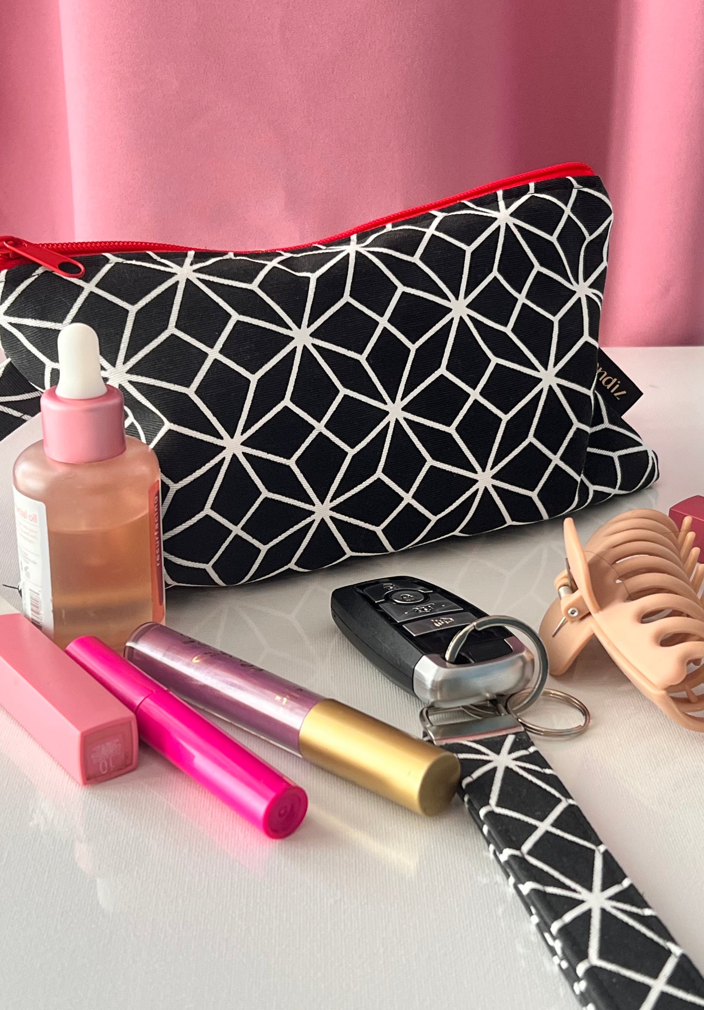 makeup bag, makeup pouch, cosmetic bag