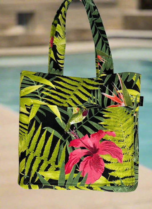 Beach tote bag, pool tote bag, amapola bag, handmade Bag